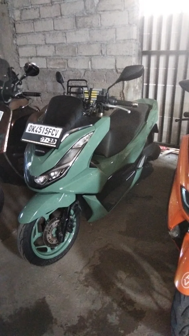 Green Honda PCX 160cc scooter rental in Bali