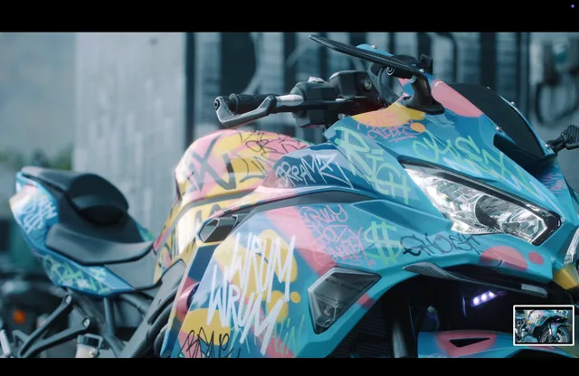 Street Art — аренда мотоцикла Kawasaki ZX-25R 250cc на Бали, фото 3