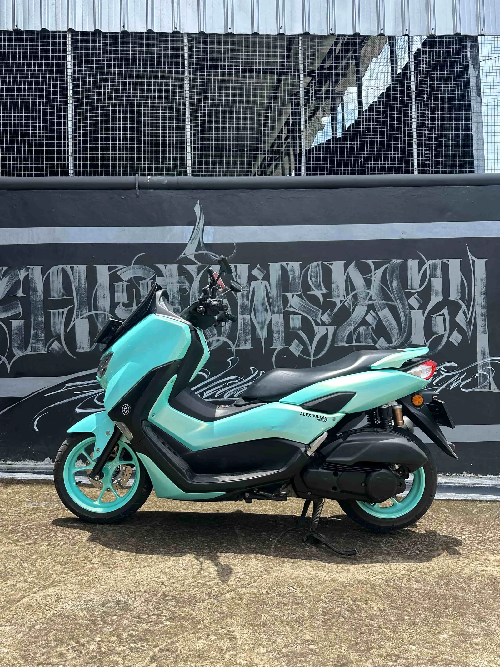 Light Blue Yamaha NMAX 155cc scooter rental in Bali
