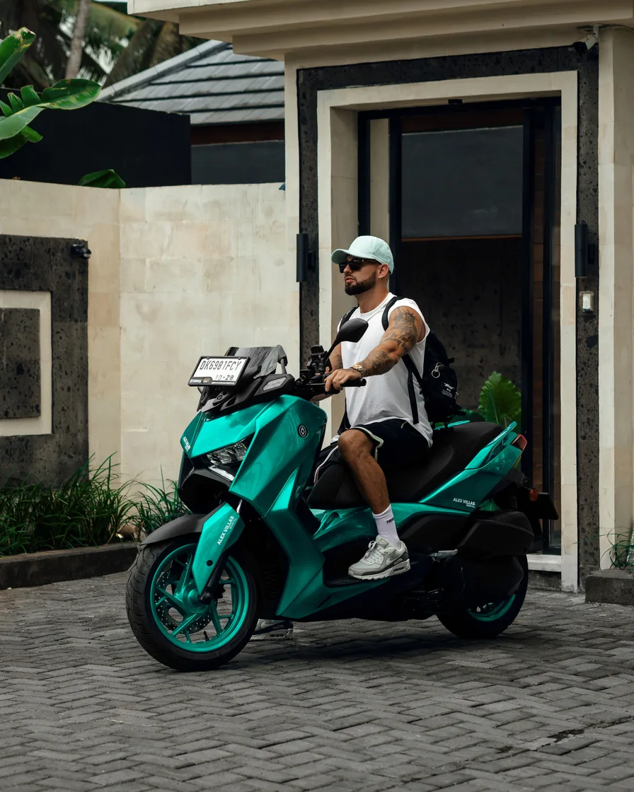 Green Candy Yamaha XMAX 250cc scooter rental in Bali
