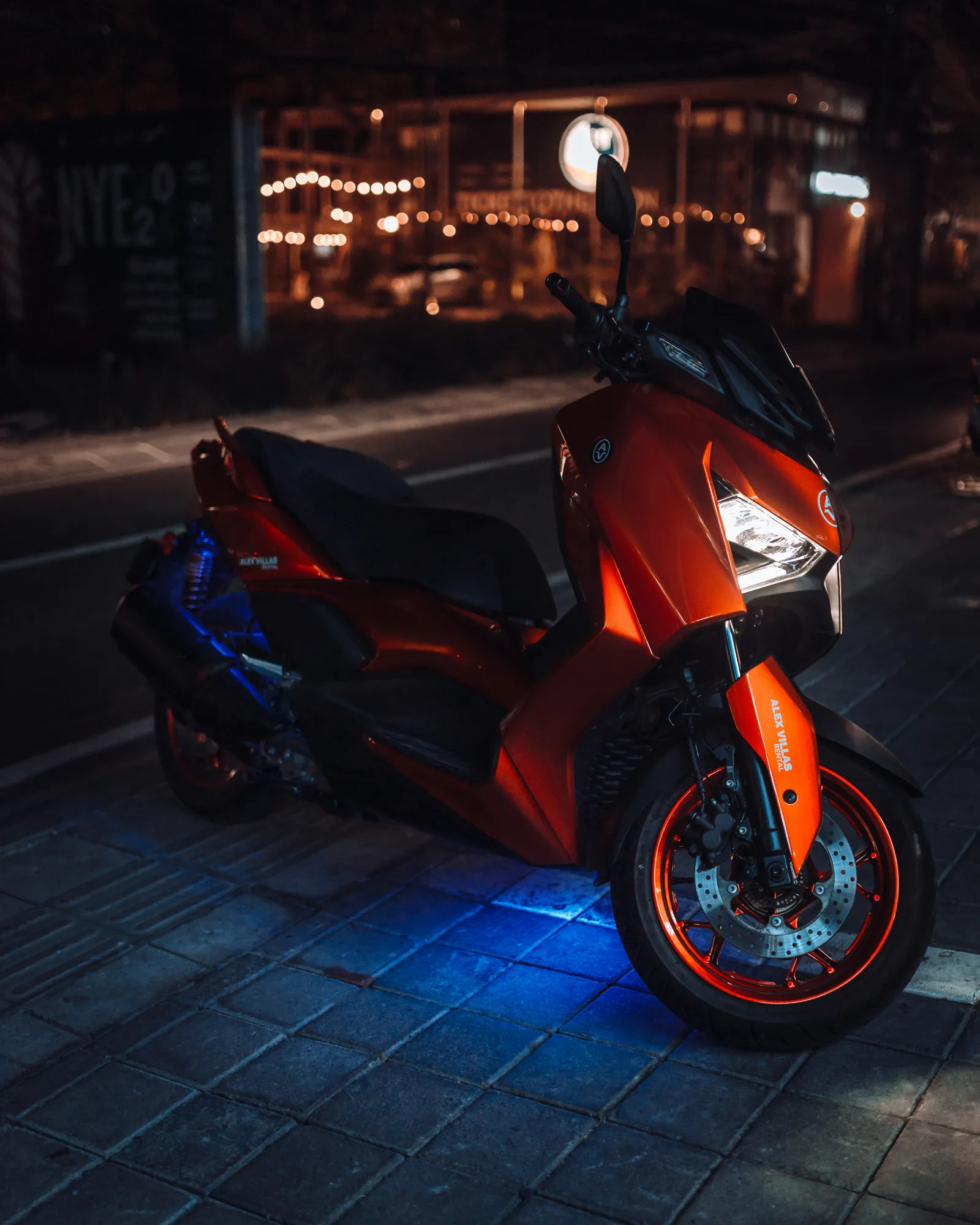 Orange Candy Yamaha XMAX 250cc scooter rental in Bali, photo 2