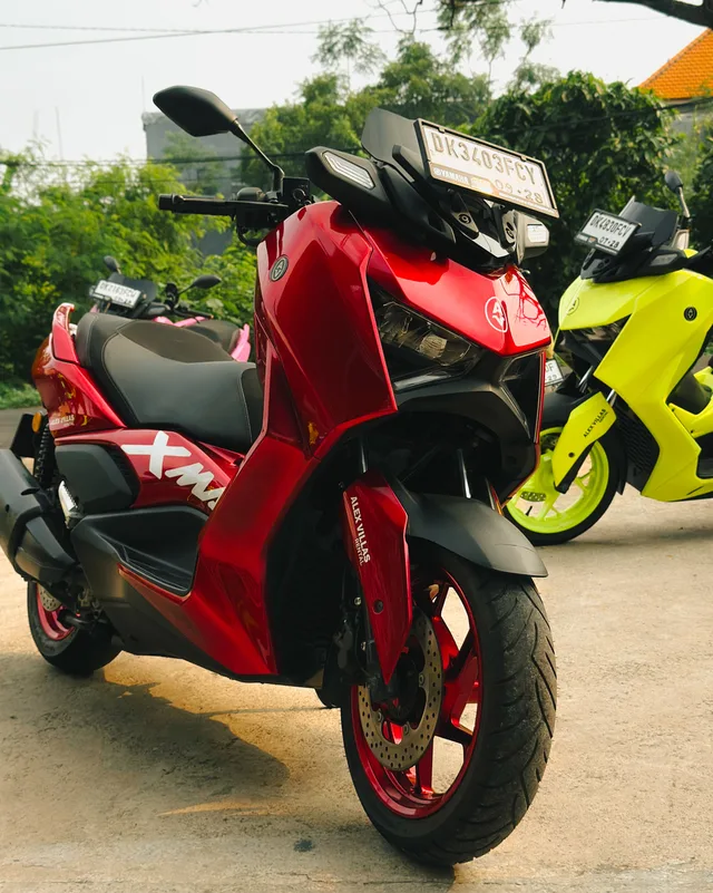 Red Yamaha XMAX 250cc scooter rental in Bali